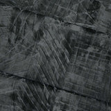 Z18938 Geo lines shimmer charcoal black dark gray faux fabric textured modern wallpaper