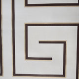 Z76014 Geometric Greek Key lines Brown Gold taupe tan metallic textured wallpaper rolls