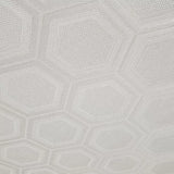 Z76022 Geometric Hexagon Modern ivory off white Faux Fabric contemporary wallpaper roll