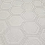 Z76022 Geometric Hexagon Modern ivory off white Faux Fabric contemporary wallpaper roll