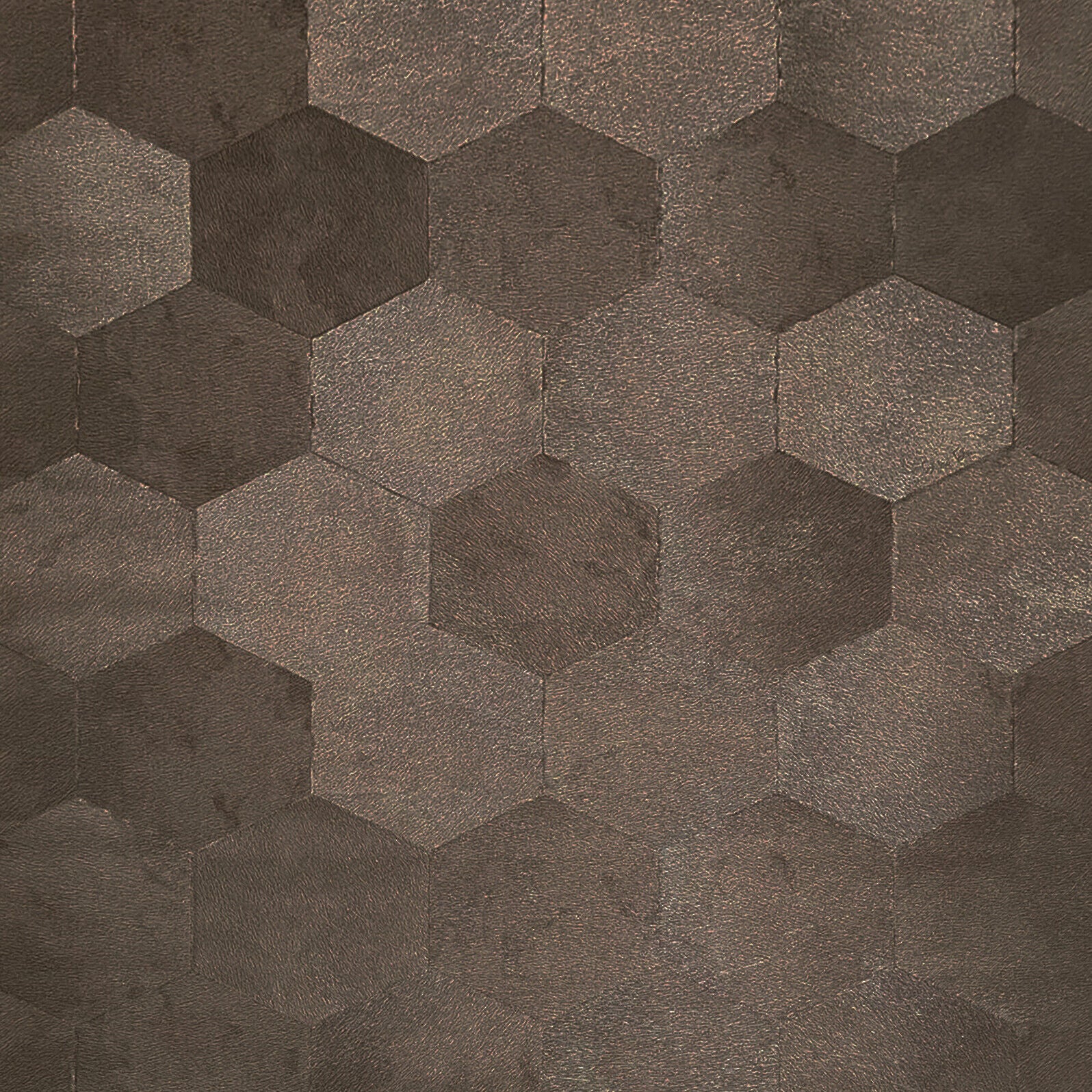 Z80008 Geometric Hexagon bronze brown metallic wallpaper