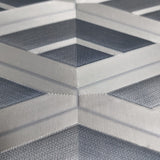 Z76050 Geometric diamond textured gray slate blue silver metallic geo wallpaper roll 3D