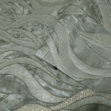 M25034 Gray Taupe gold metallic reflection textured wave lines faux fabric Wallpaper 3D