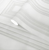 Z46026 Grayish cream ivory off white Faux Wood Panel Imitation Textured Wallpaper 3D