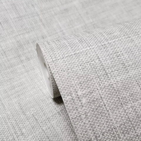 BV30218 Grayish olive fog gray faux linen fabric vinyl contemporary plain wallpaper roll