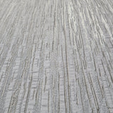 WMDE12008201 Gray silver metallic brass vertical lines plain faux fabric textured Wallpaper