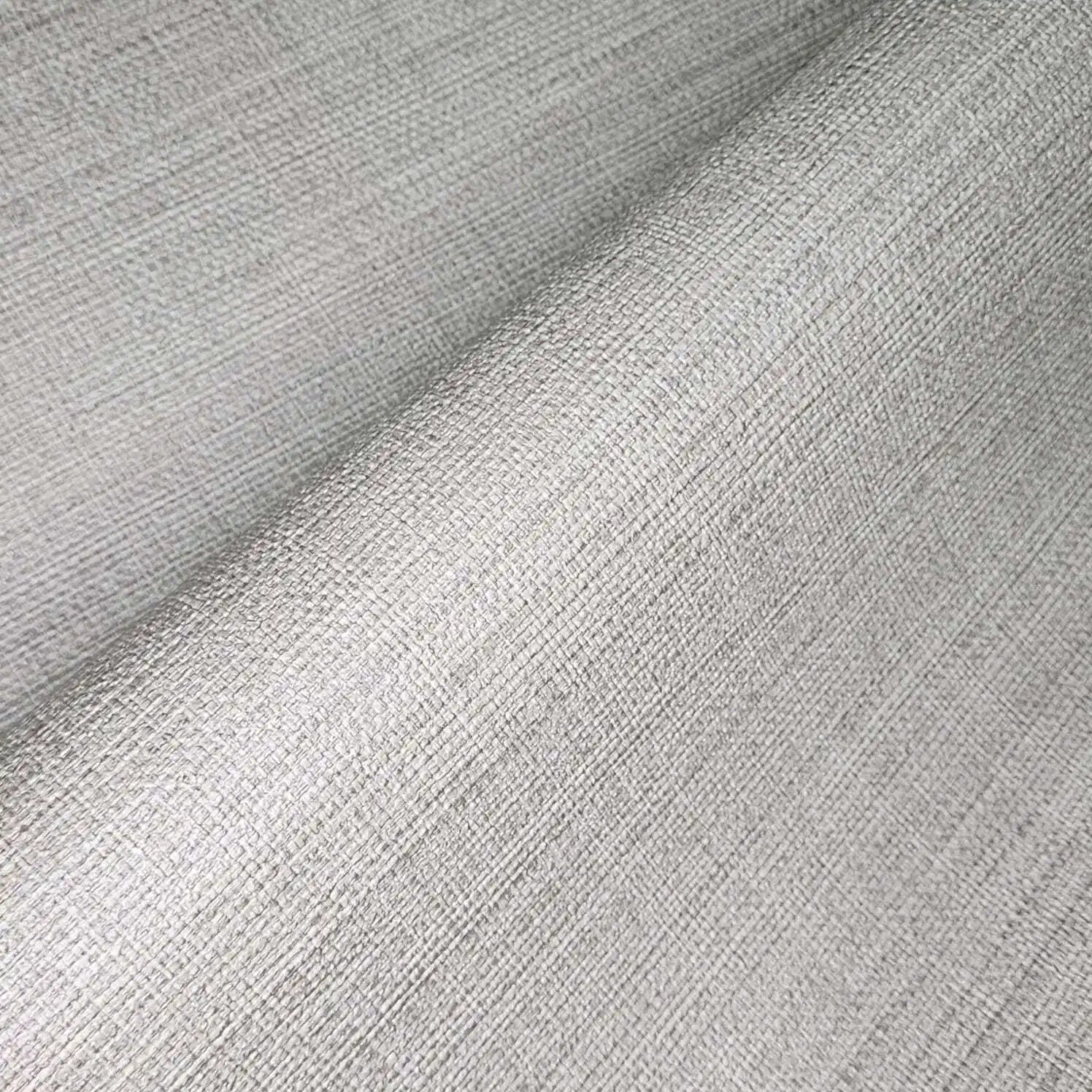 Z18949 Gray vinyl faux grass sackcloth fabric textured plain 