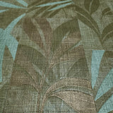 Z18913 Green bronze Textured herbal floral leaves faux fabric patchwork tiles Wallpaper
