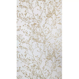 HC7516 Matte White gold metallic branches natural paperweave woven textured wallpaper