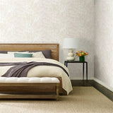 HC7517 Matte light gray off White branches natural paperweave woven textured wallpaper