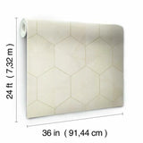 HO2101 Hexagram Wood Veneer Wallpaper