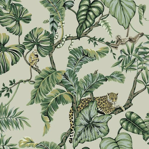 HO2144 Jungle Cat Taupe Wallpaper