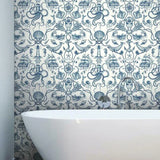 HO3361 Deep Sea Toile Wallpaper