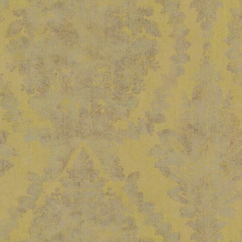 HS7956 Charleston Damask Dark Mustard Wallpaper
