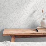 HY82121 Trailing Vines Motif Silver Grey Hygge Wallpaper 