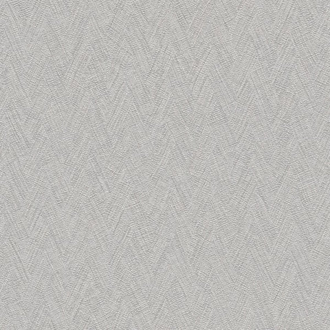 HY82128 Herringbone Weave Motif Silver Grey Wallpaper