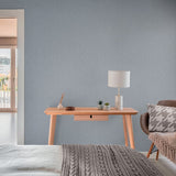 HY82129 Herringbone Weave Motif Blue Beige Wallpaper