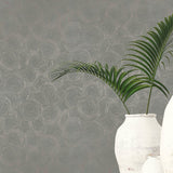HY82130 Stone Circles Motif Green Rose Gold Wallpaper