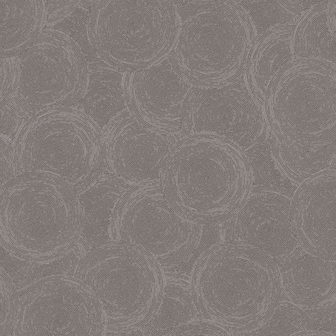 HY82131 Stone Circles Motif Bronze Brown Silver Grey Wallpaper