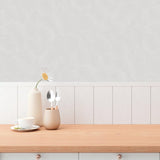 HY82135 Stone Circles Motif Cream Silver Grey Wallpaper