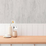 HY82137 Meadow Stems Motif Beige Silver Grey Wallpaper