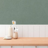 HY82154 Plain Texture Green Wallpaper