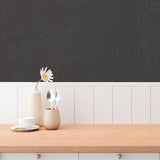 HY82162 Plain Texture Black Wallpaper 