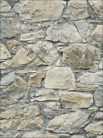 IR50702 Natural Stone Wall Wallpaper