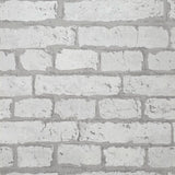 IR50800 Modern Brickwork white light gray faux brick pattern Wallpaper rolls 3D

