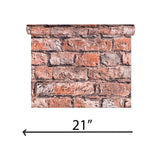 IR50801 Rust Red gray realistic distressed faux distressed brick Wallpaper 3D
