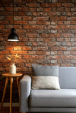 IR50801 Rust Red gray realistic distressed faux distressed brick Wallpaper 3D
