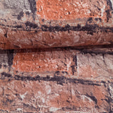 IR50801 Rust Red gray realistic distressed faux distressed brick Wallpaper 3D
