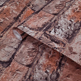 IR50801 Rust Red gray realistic distressed faux distressed brick Wallpaper 3D
