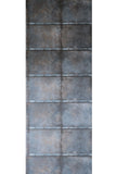 IR50901 Faux metal industrial rusted steel panel plating rusty brown rust blue wallpaper
