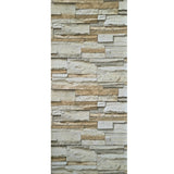 IR51201 Rustic Sand gray brown faux stacked Stone blocks wallcoverings Modern Wallpaper