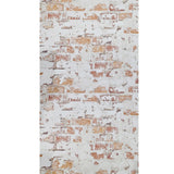 IR51901 Modern orange red white faux rustic brick distressed plaster wallpaper rolls 3D
