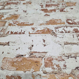 IR51901 Modern orange red white faux rustic brick distressed plaster wallpaper rolls 3D
