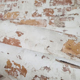 IR51901 Modern orange red white faux rustic brick distressed plaster wallpaper rolls 3D
