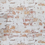 IR51901 Modern orange red white faux rustic brick distressed plaster wallpaper rolls 3D
