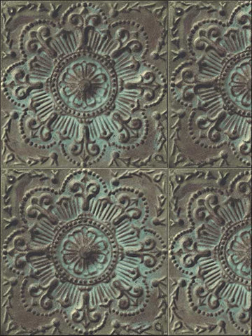 IR52004 Iron Tile Wallpaper