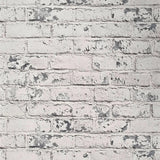 IR70108 Modern Gray white faux distressed rustic brick loft contemporary wallpaper rolls