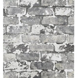 IR70200 Brickwork white gray Exposed faux distressed brick Wallpaper loft 3D