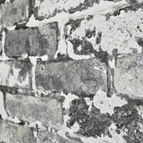 IR70200 Brickwork white gray Exposed faux distressed brick Wallpaper loft 3D