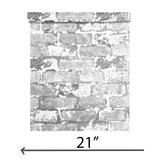 IR70205 Brickwork white light gray Exposed faux brick pattern Wallpaper rolls 3D