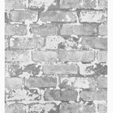 IR70205 Brickwork white light gray Exposed faux brick pattern Wallpaper rolls 3D