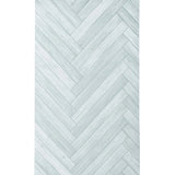 IR70404 Grayish light teal blue zigzag herringbone Distressed faux wood planks Wallpaper
