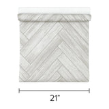 IR70405 Rustic Soft gray brown zigzag herringbone Distressed faux wood planks Wallpaper