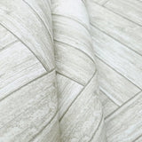 IR70405 Rustic Soft gray brown zigzag herringbone Distressed faux wood planks Wallpaper