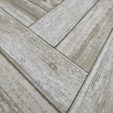 IR70406 Light brown soft beige zigzag herringbone Distressed faux wood planks Wallpaper