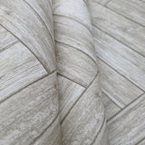 IR70406 Light brown soft beige zigzag herringbone Distressed faux wood planks Wallpaper